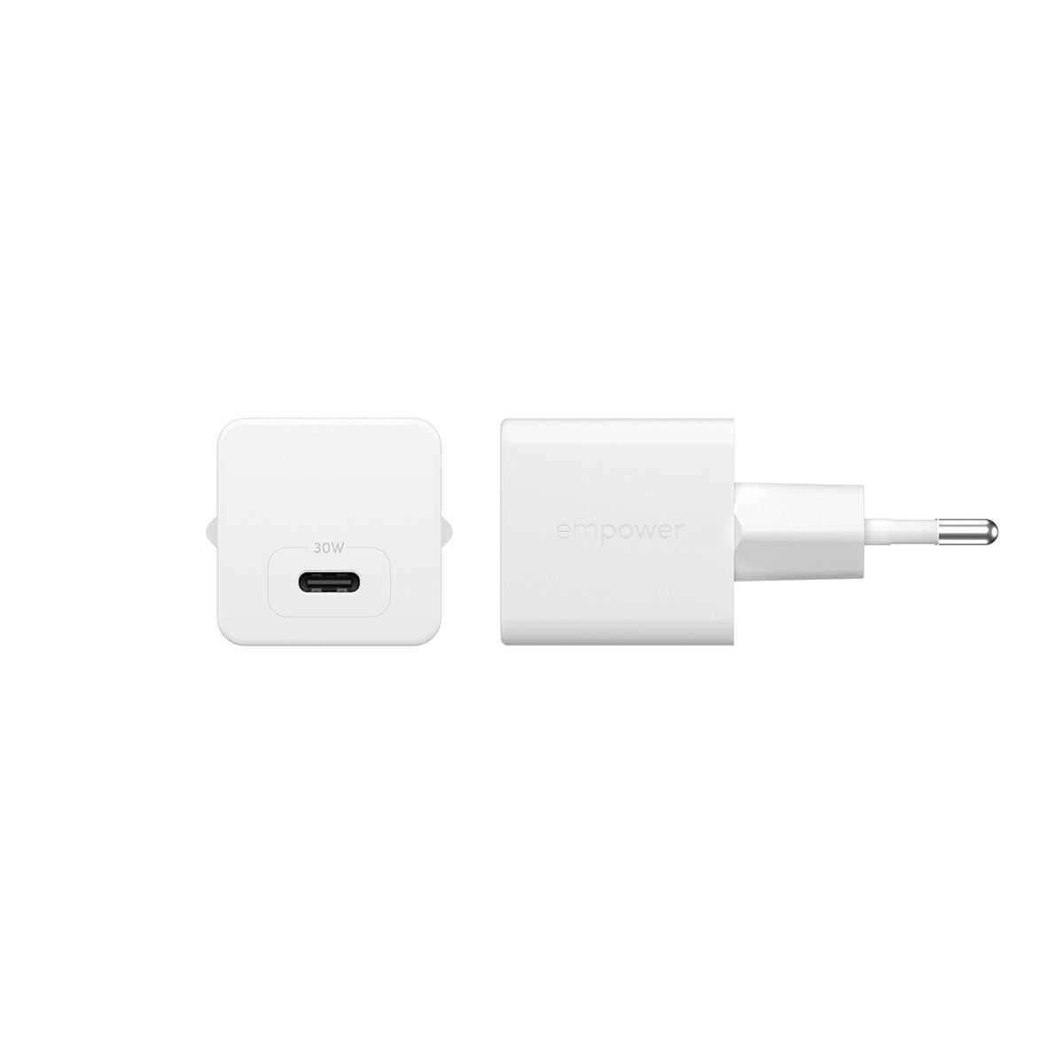 empower™ by PanzerGlass® Turbo 30W Ladegarät Single USB-C | EU Anschluss | Silber Weiss
